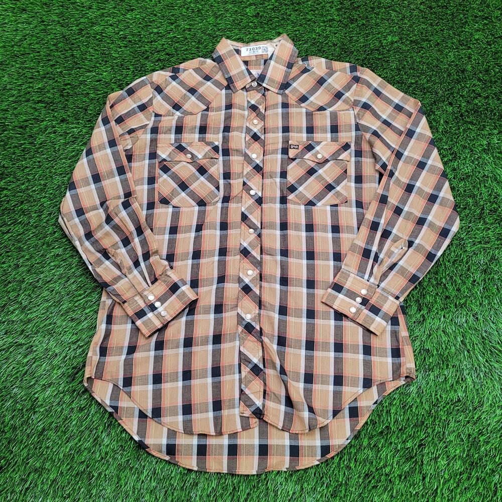GAP Brown Casual Button Down Shirt with Western Flair